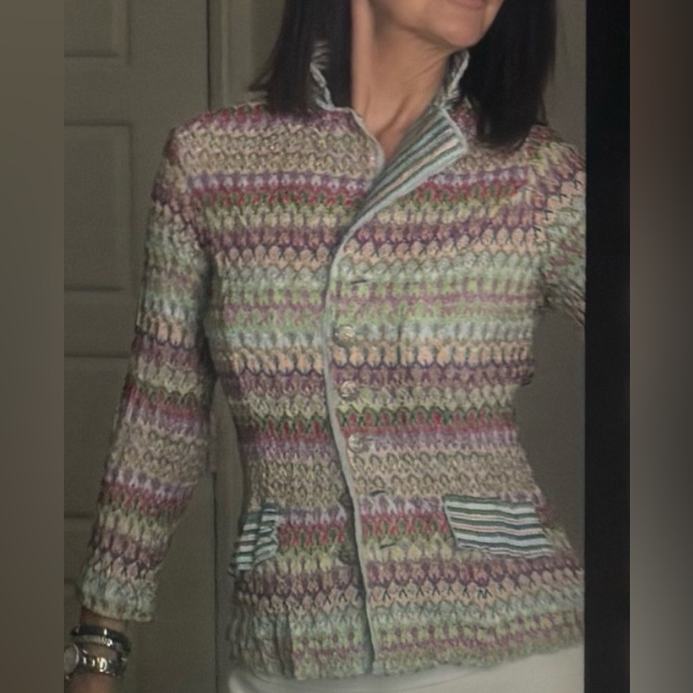 Alberto Makali Multicolor Knit Blazer